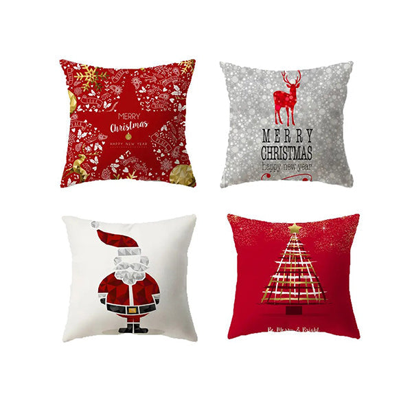 Mobileleb Decor Brand New 4-Pieces Set Christmas Cushion 45×45 cm + 4 x Refill Pillow 450G - 11622