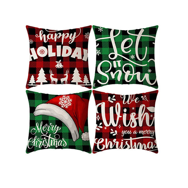 Mobileleb Decor Brand New 4-Pieces Set Christmas Cushion 45×45 cm + 4 x Refill Pillow 450G - 11625