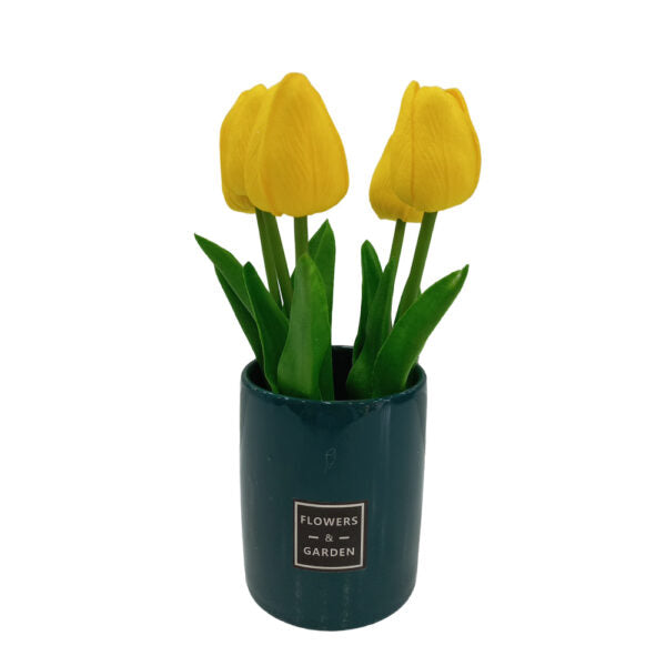 Mobileleb Decor Yellow / Brand New Artificial Plants Potted #213-17 - 98400