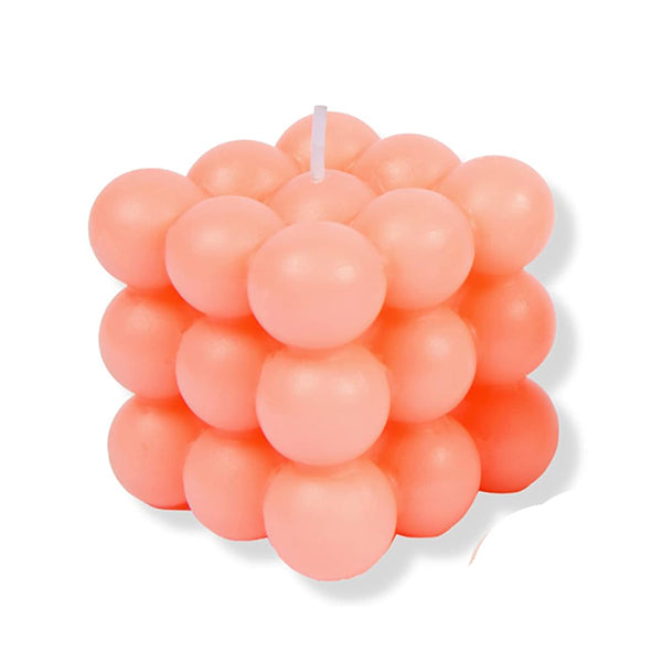 Mobileleb Decor Orange / Brand New Bubble Cube Candles for Home Decor Scented - 12199