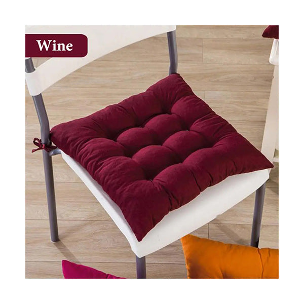 Mobileleb Decor Wine / Brand New Chair Cushions 40*40 Cm Pillow With Soft Laces Sp026 - 10269