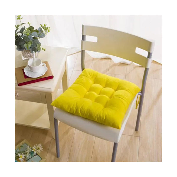 Mobileleb Decor Yellow / Brand New Chair Cushions 40*40 Cm Pillow With Soft Laces Sp026 - 10269