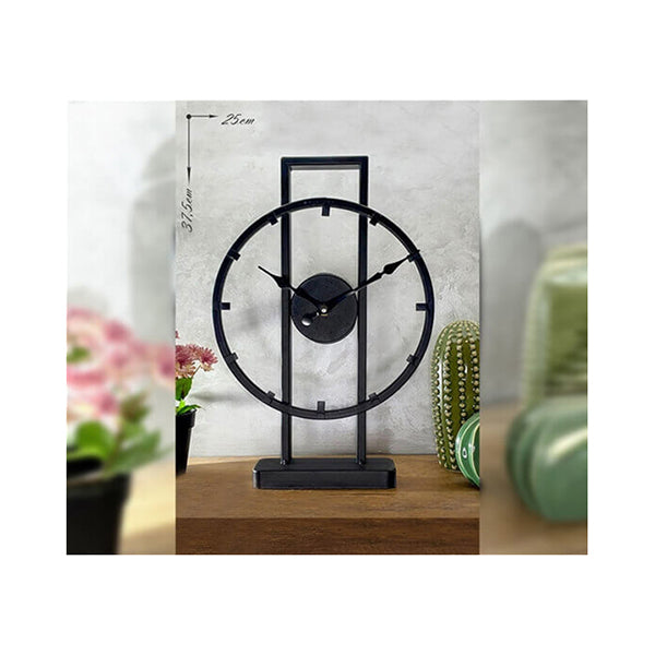 Mobileleb Decor Black / Brand New Decorative Metal Desk Clock - 15565