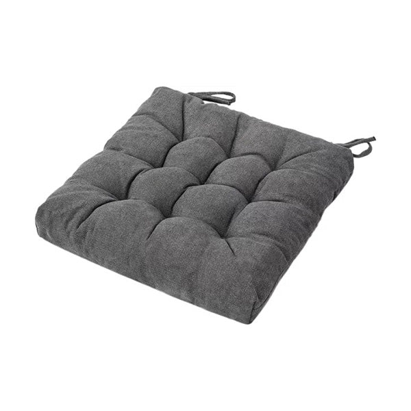 Mobileleb Decor Dark Grey / Brand New Faux Linen Chair Cushions 40*40 Cm Pillow With Soft Laces SP088 - 10268