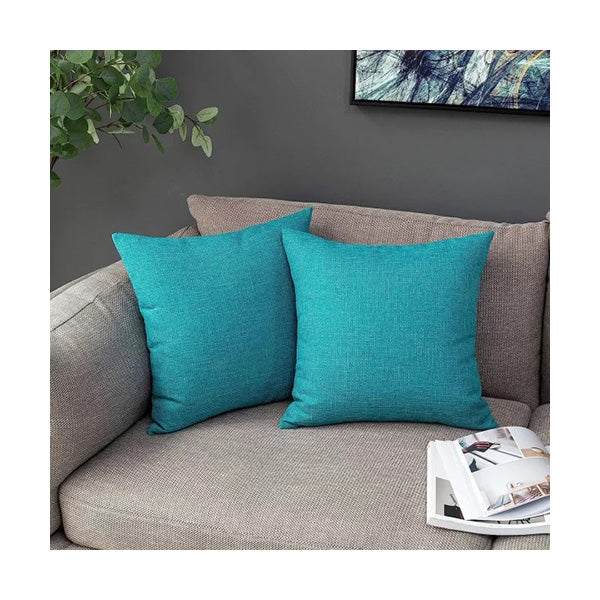 Mobileleb Decor Light Blue / Brand New Faux Linen Toss Soft Throw Cushion Case For Couch SB61 - 10261