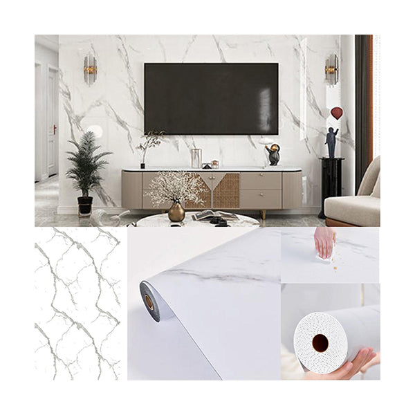 Mobileleb Decor Brand New / Model-1 Marble Peel and Stick PVC Wallpaper 60x1000x.03cm - 10305