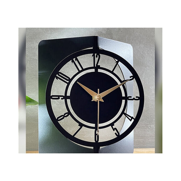 Mobileleb Decor Black / Brand New Metal Plexiglass Clock Butterfly, Homestyle Decorative Table Top, Modern Clock - 15570