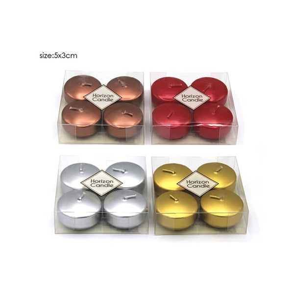 Mobileleb Decor Metallic Candles Set of 4 - 15110