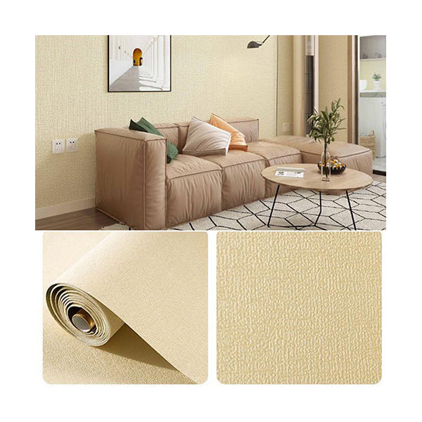 Mobileleb Decor Beige / Brand New Paint Texture Peel-and-Stick 3D Wall Panel Waterproof Wallpaper - 10303