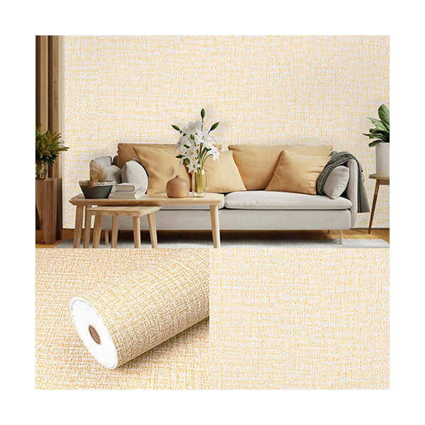 Mobileleb Decor Beige / Brand New Peel-and-Stick 3D Wall Panel Linen Texture 2 Tone - 10302