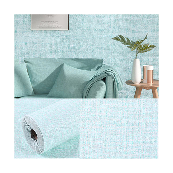 Mobileleb Decor Light Blue / Brand New Peel-and-Stick 3D Wall Panel Linen Texture 2 Tone - 10302