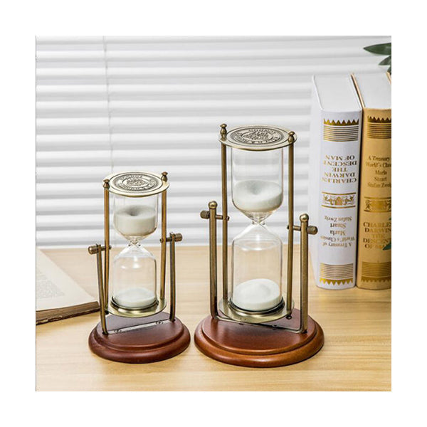 Mobileleb Decor Bronze / Brand New Sand Clock with Rotating Metal Frame Egg Timer - 15 minutes 10371