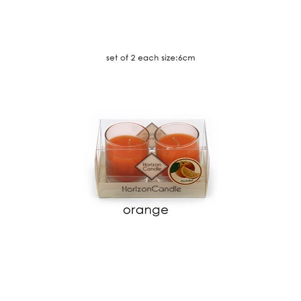 Mobileleb Decor Brand New / Orange Scented Candles Set of 2 - 15106