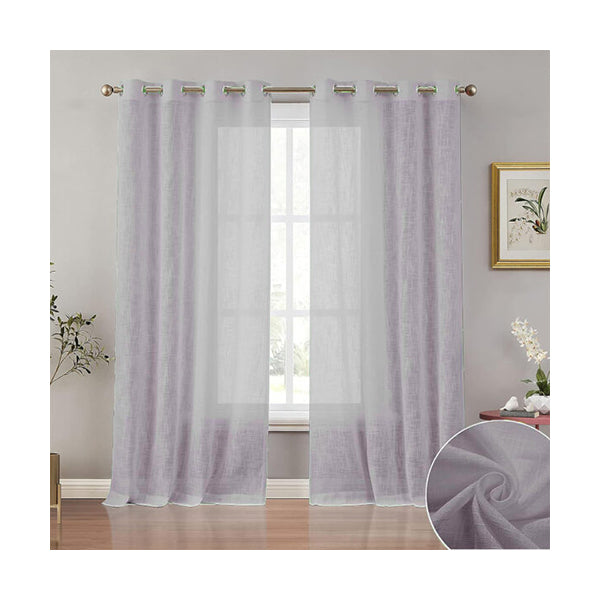 Mobileleb Decor Purple / Brand New Sheer Curtains Voile Light Filtering - 11181