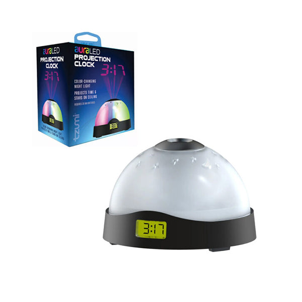 Mobileleb Decor White / Brand New Time Projector Night Light LED Changing Alarm - 10103