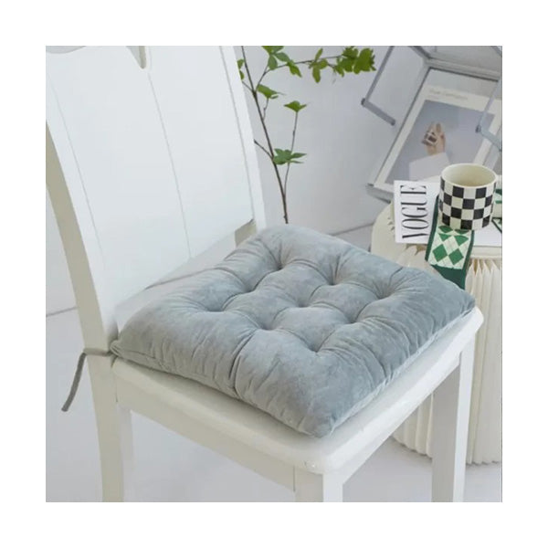 Mobileleb Decor Grey / Brand New Velvet Fabric Chair Cushions 40*40 Cm Pillow With Soft Laces Sp100 - 10267