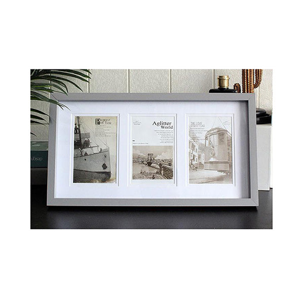 Mobileleb Decor Grey / Brand New Wood Photo Frame 3 x 10*15cm - 98368