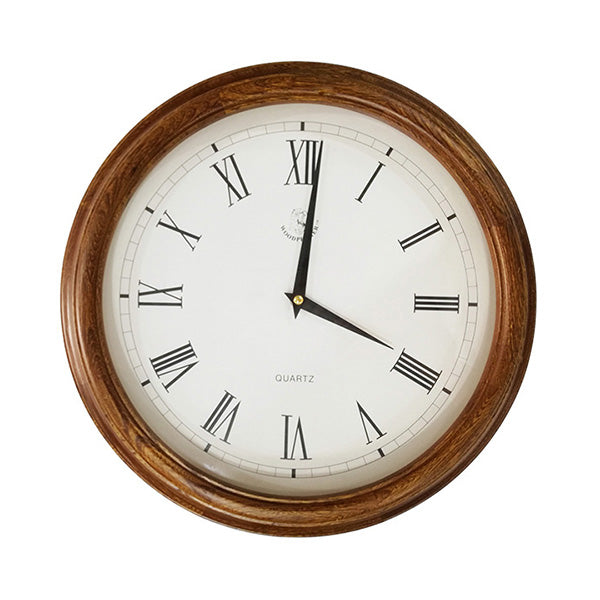 Mobileleb Decor Brown / Brand New Woodpecker Quartz Analog Round Wall Clock 36cm Diameter - 7378