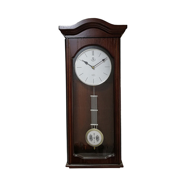 Mobileleb Decor Brown / Brand New Woodpecker Solid Wood Quartz Large Wall Clock with Pendulum 25 x 60 cm - 9983