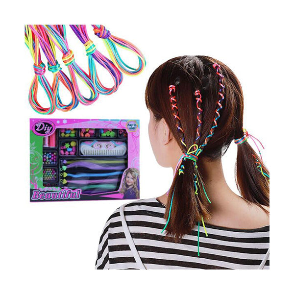 Mobileleb Pink / Brand New DIY, Hair Girls Beading Braiding Set Kids Fashion Toy - 96559