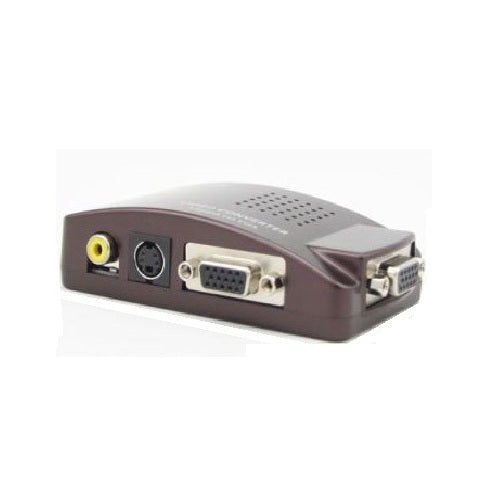 Mobileleb Electronics Accessories Brown / Brand New Composite RCA and S-Video to VGA TV to PC Converter Adapter - G187