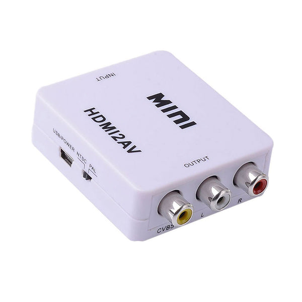 Mobileleb Electronics Accessories White / Brand New HDMI to AV 3RCA CVBs Composite Video Audio Converter Adapter for PC Laptop Xbox PS4 Camera DVD - G168