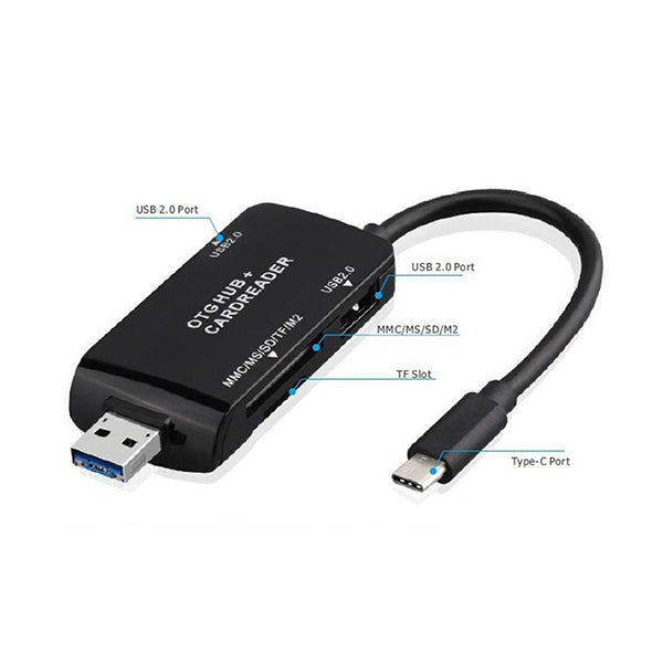 Mobileleb Electronics Accessories Black / Brand New Hub Card Reader All-in-One USB Type-C - TC023