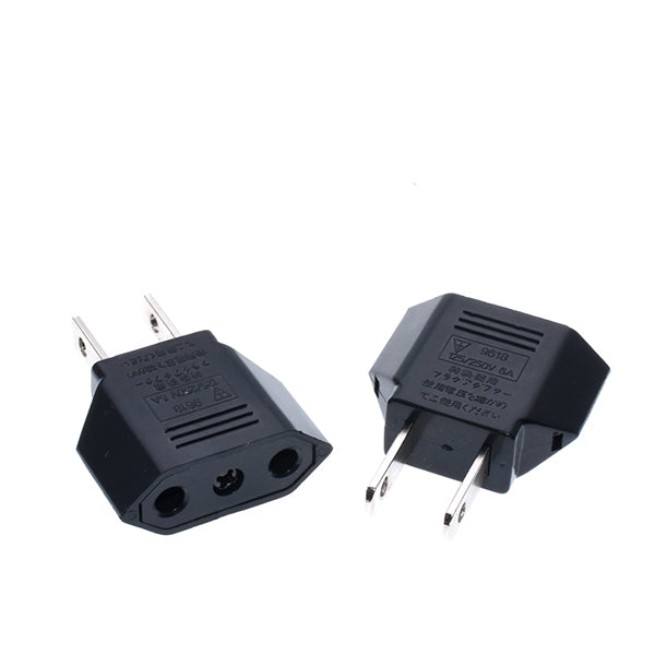 Mobileleb Electronics Accessories Black / Brand New Plug Adapter EU to US Adaptor Converter AC Power Plug  Connector - P244