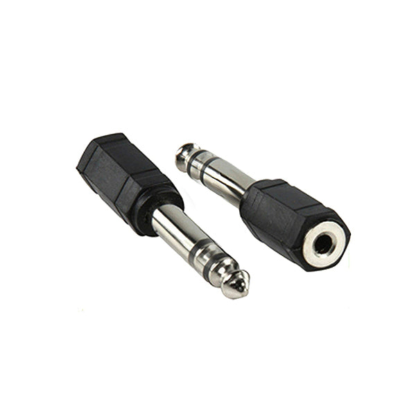 Mobileleb Electronics Accessories Black / Brand New Plug Audio 3.5 mm to 6.5 mm Jack Female to Male Adapter for Microphone, Guitar, Audio, and other Equipment to Adapt a Mini Stereo to a Stereo Jack - P208