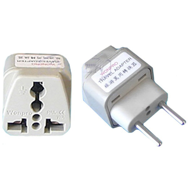 Mobileleb Electronics Accessories White / Brand New Plug Multipurpose Socket to 2 Round Pins Type C European Plug Power Adapter - P243