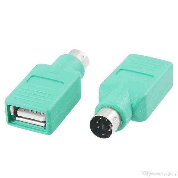 Mobileleb Electronics Accessories Green / Brand New Plug USB Female to PS2 Male Jack Adapter - P204
