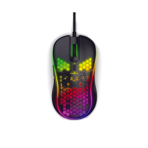 Mobileleb Electronics Accessories Black / Brand New Wired Glare Gaming Mouse with RGB LED Light - 1619B - CMO619B