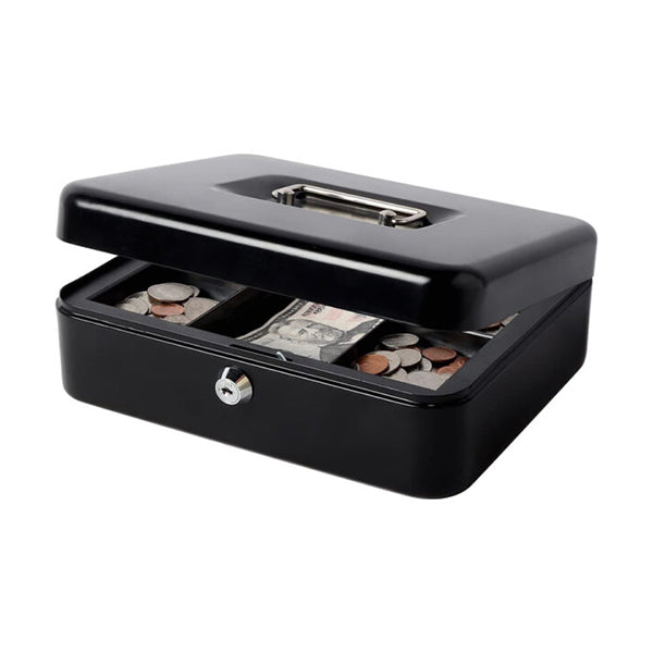 Mobileleb Filing & Organization Black / Brand New Box Safe Metal Lock Savings Bank (L24 X W30 X H9) Cm - 10737