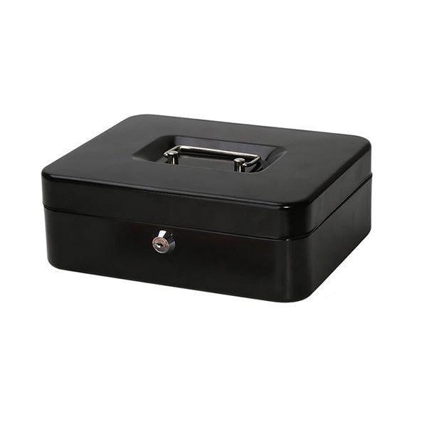Mobileleb Filing & Organization Black / Brand New Box Safe Metal Lock Savings Bank (L25 X W18 X H9) Cm - 10736