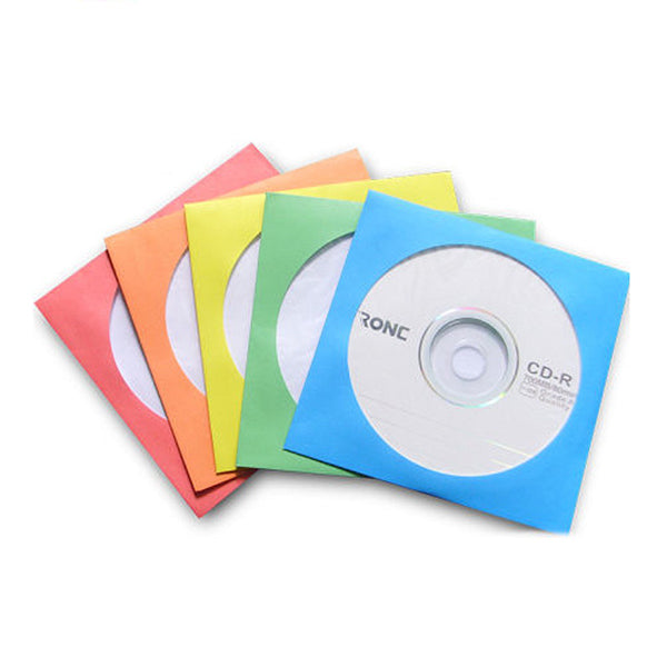 Mobileleb Filing & Organization Blue / Brand New Sleeve CD and DVD Colored Pack of 100 - M99