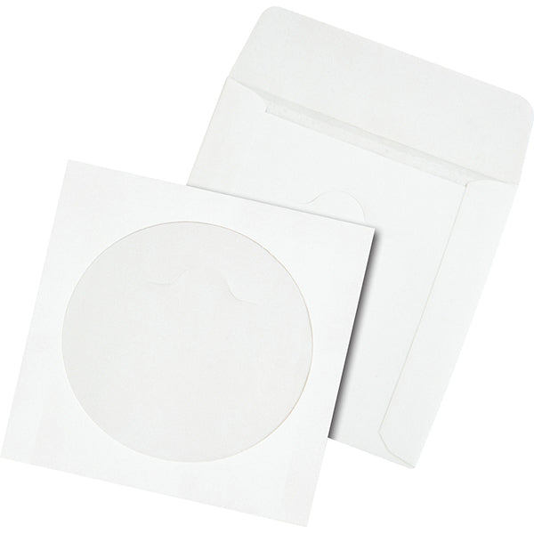 Mobileleb Filing & Organization White / Brand New Sleeves CD with Dimensions 12 (L) x 14 (H) Pack of 100 - M85