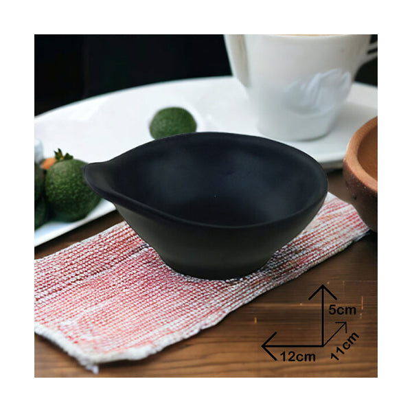 Mobileleb Food Items Black / Brand New Sauce Dip Black Melamine Dinnerware - 99113