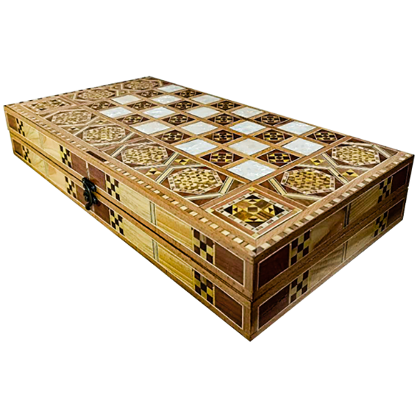 Mobileleb Games Brown / Brand New Rahhaj Backgammon Boardgame - Wooden Bricks