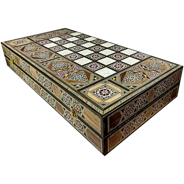 Mobileleb Games Brown / Brand New Royal Texture Backgammon Boardgame
