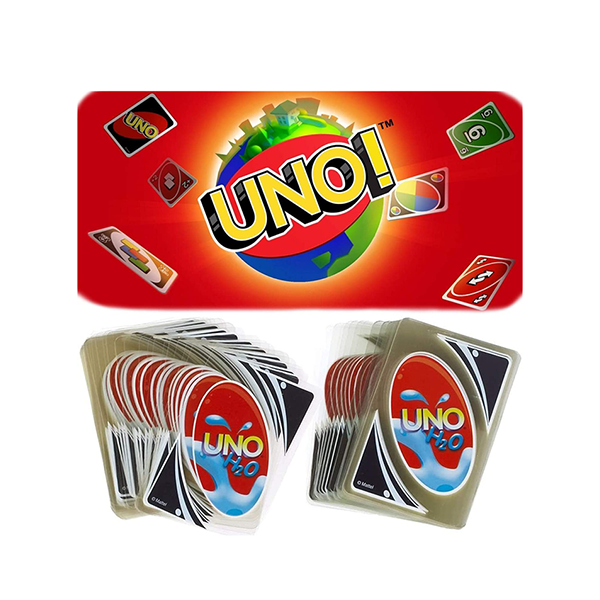 Mobileleb Games UNO PVC Plastic Transparent Playing Card with Plastic Box, Waterproof Clear