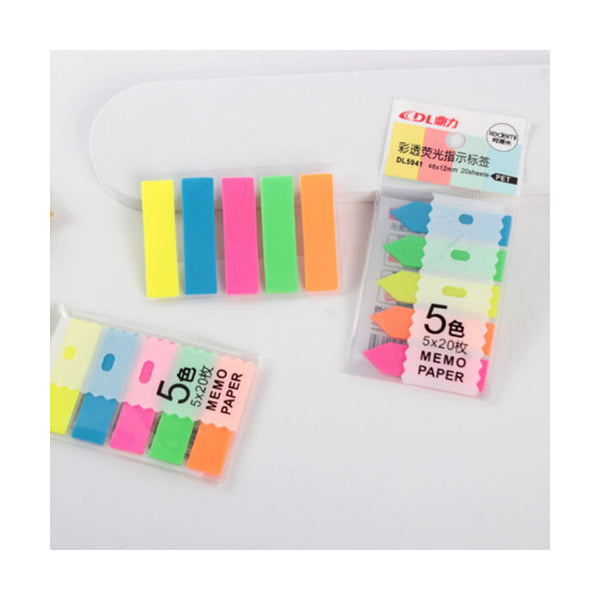 Mobileleb General Office Supplies Rainbow / Brand New 100 Pieces Sticky Notes Flags Text Highlighter 5 Colors - 10775