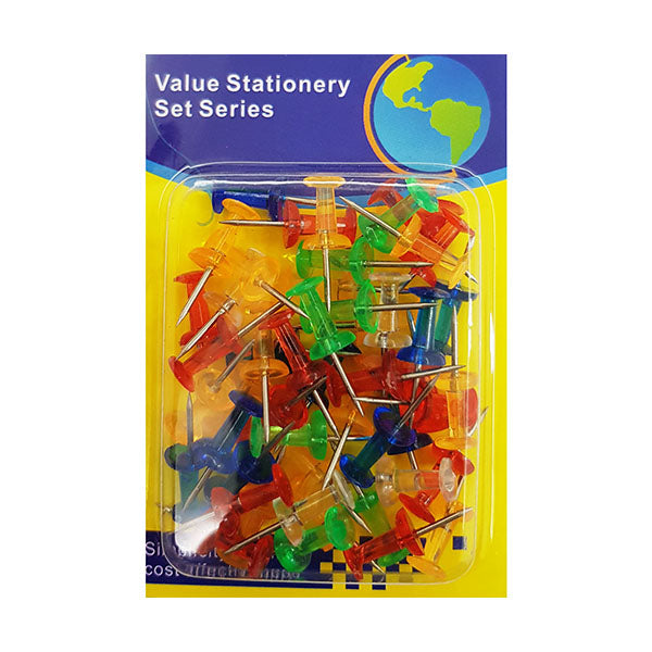 Mobileleb General Office Supplies Brand New 60 Pcs Pack Colorful Pin Assorted Transparent - Dh014