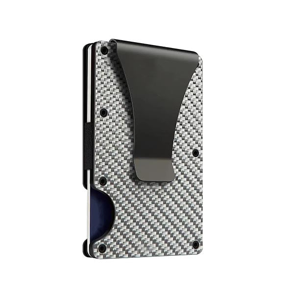 Mobileleb Handbags & Wallets & Cases Grey / Brand New Carbon Fiber Credit Card Holder with Metal Money Clip