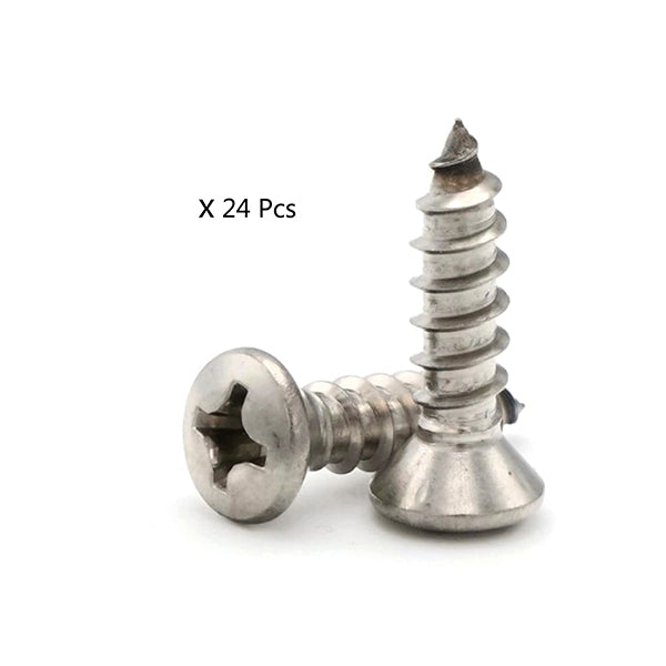 Mobileleb Hardware Accessories Silver / Brand New 24 Pcs/ Trim Head Screws, 4 X 16 Mm - Dh008