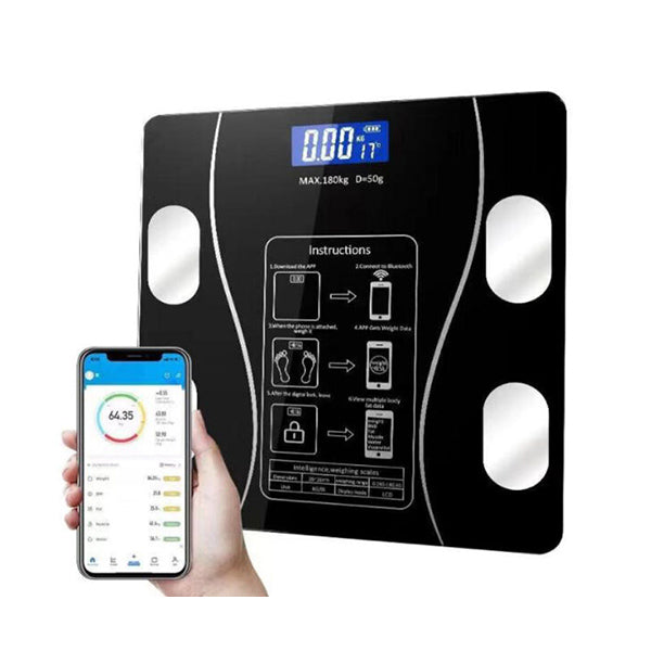 Mobileleb Health Care Black / Brand New 180Kg Max Weight Bluetooth Digital Weight - 10150