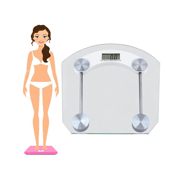 Mobileleb Health Care Transparent / Brand New / Square Digital Electronic Glass Transparent Weighing Scale - 77038