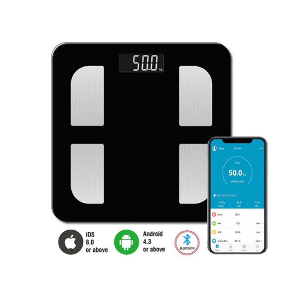 Mobileleb Health Care Black / Brand New LEMMAN Smart Connect Body Fat Scale 180kg