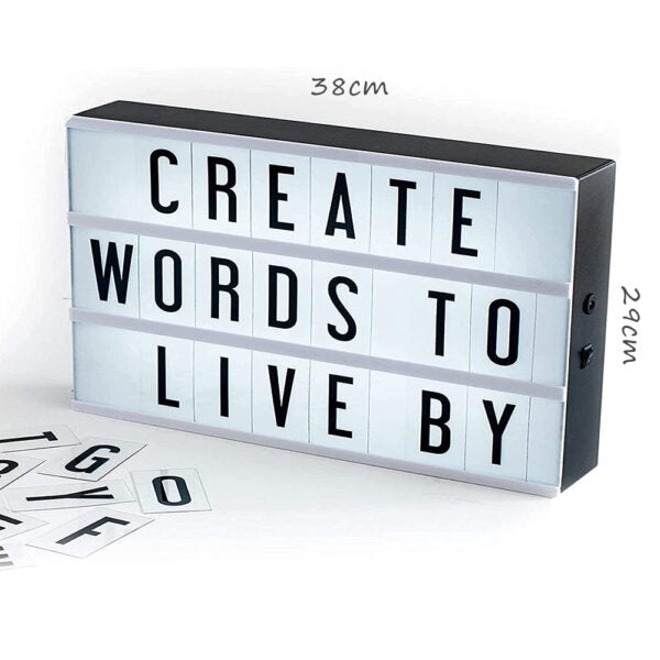 Mobileleb Hobbies & Creative Arts White / Brand New Cinema Light Box with Letters