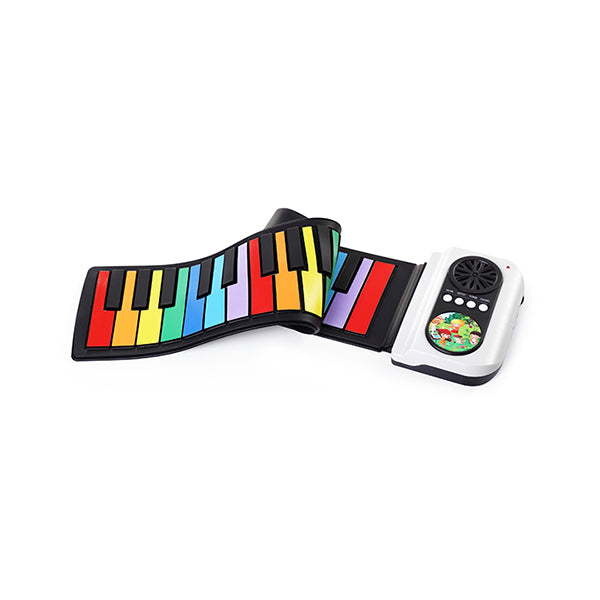Mobileleb Hobbies & Creative Arts Rainbow / Brand New Flexible Roll-Up Keyboard Piano Portable Foldable Silicone Piano 37 Key with Speaker Rainbow - M409