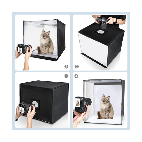 Mobileleb Hobbies & Creative Arts Black / Brand New Portable Photo Studio Lighting Tent for Professional Photography with LED Light Tent - LBSIBN60